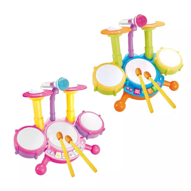 Kids Drum Toy Musical Instrument, Montessori Drum with Microphone, Musical Baby