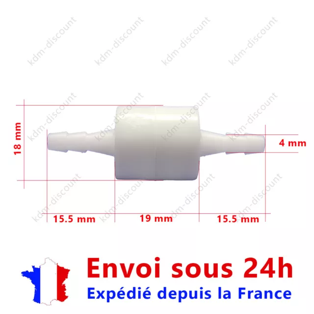 Soupape Clapet Anti retour à sens unique valve eau huile lave glace: 4mm