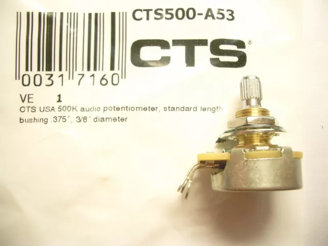 CTS-Poti 10mm Potentiometer 500 kOhm, A log.