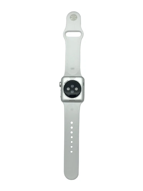 Apple Watch Series 3, 38mm Aluminium in Silber mit Sportarmband in Weiß, MTEY2ZD 3