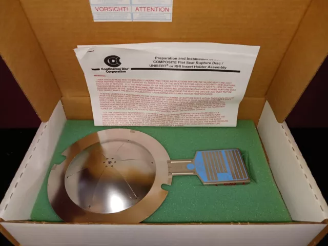 Continental Disc Corp 4" CDCV-G (FS) Rupture Disc / 24.3 PSIG @ 72° F / 8041400A