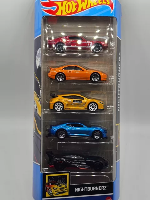 Hot Wheels Nightburnerz 5er Set Gift Pack Ford Shelby Mustang / Nissan 300ZX NEU