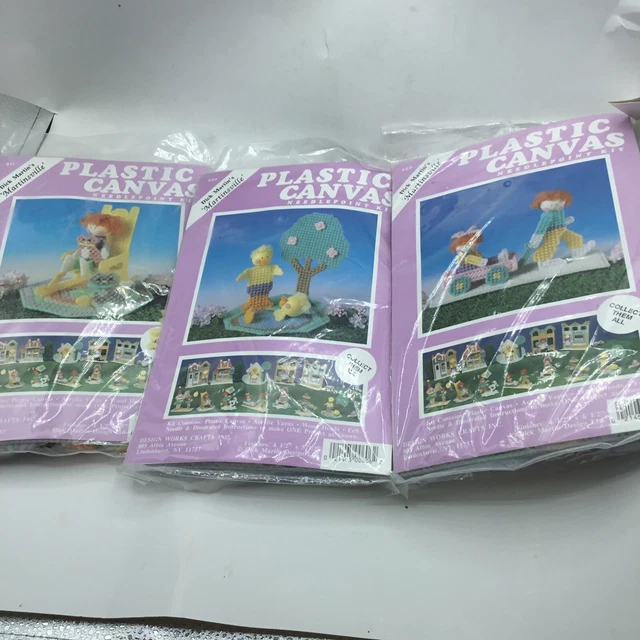 NUEVO Kit de aguja de lona de plástico ""Martinsville"" de Easter Dick Martin's Lote de 3