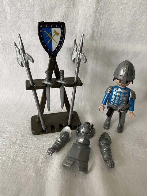 Figurine Playmobil Chevalier - Moyen Âge / Médiéval - Pour Château - Occasion Bon état
