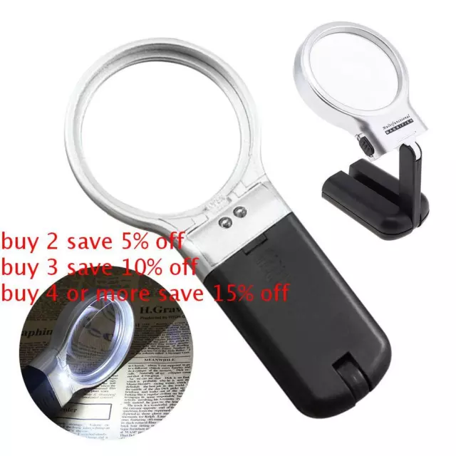 Mini Magnifying Glass Mini Magnifier 10X Pocket Magnifying Glass Double  Layer Lenses Folding Handheld Mini Magnifier Keyring With LED Light 