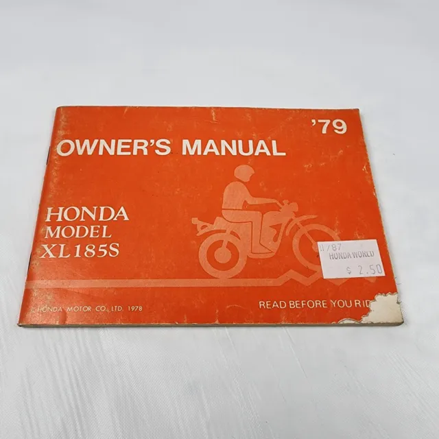 Original 1979 Honda XL185 S Xl 185 Owner's Manual Book OEM 3142700