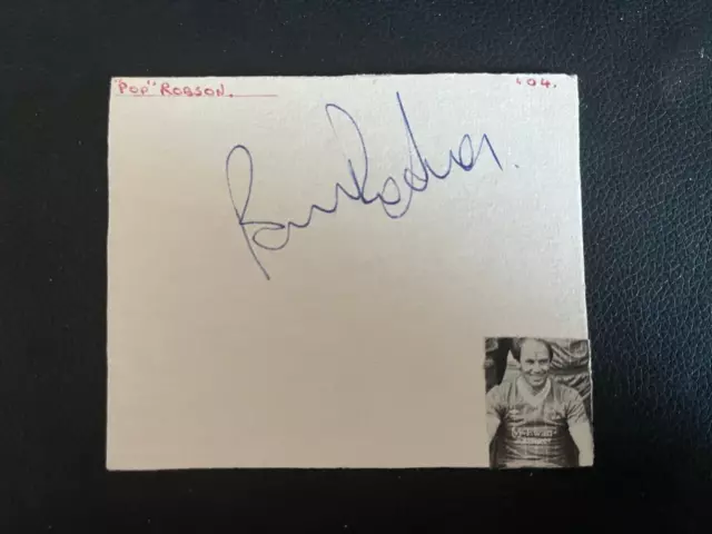 Brian Pop Robson - Legendary Newcastle Footballer - Excellent Signed Card