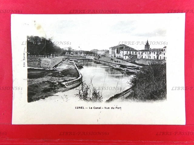 Cpa N°608, Lunel, Hérault, Le Canal, Vue Du Port
