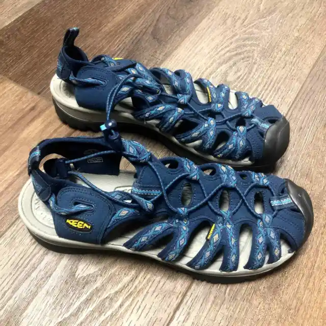 KEEN WHISPER WATER Sandals Blue Women Size 9 Hiking Sports Closed Toe ...