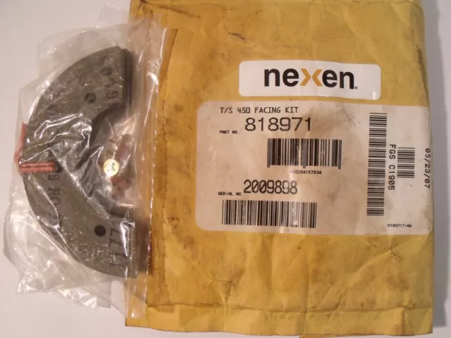 NIB Nexen 818971 Friction Facing / Burnishing Kit for S/T/TSE-450 Brakes
