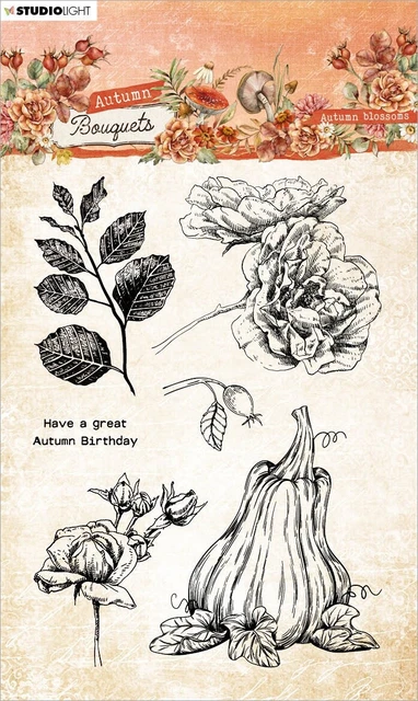 Studio Light Autumn Bouquet Clear Stamps-Nr. 509, Autumn Blossoms STAMP509