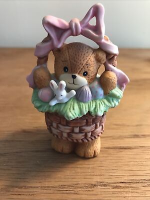 Lucy & Me Baby 1990 in Easter Basket with Bunny Spring Enesco Rigg