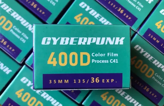 Cyberpunk 400D 36 exp C41 35mm Color Negative Film NO REMJET Kodak Vision3 250D