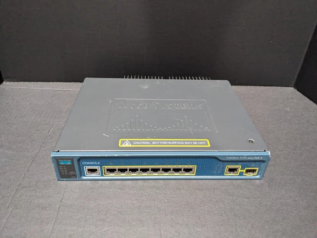 Cisco WS-C3560-8PC-S Catalyst 3560 Compact 8 10/100 PoE + 1 T/SFP; IP Base