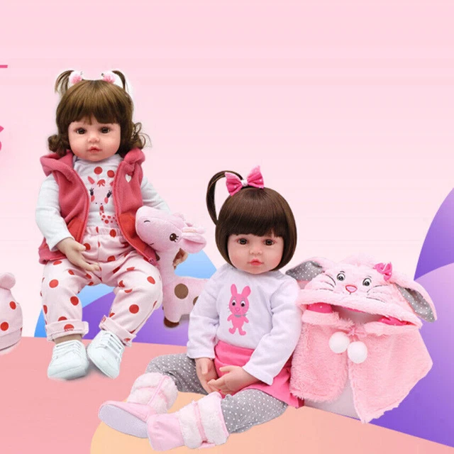 Bambole rinate bambino realistiche 18/23" giocattolo bambino bambina ragazzo rinascimentale bambina