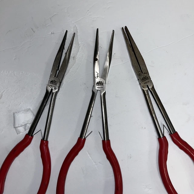 Mac Tools 3-Piece Long Reach 11" Pliers Set  (Red) #135