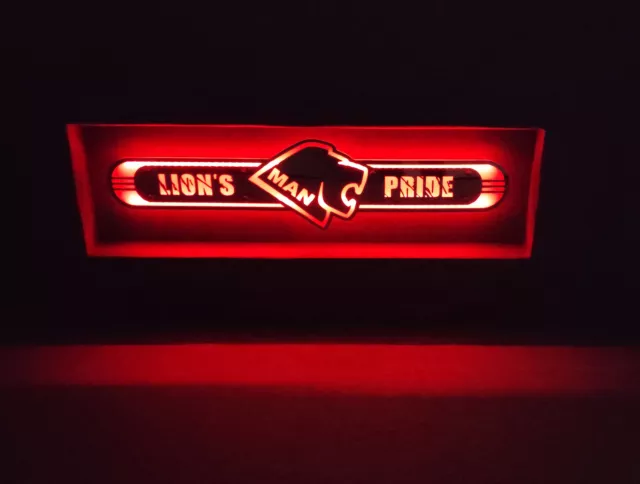 MAN LED Spiegel LKW Truckerschild Leuchtschilder Rückwandschilder  M01-RED