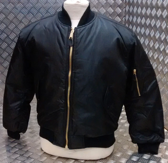 MA1 VESTE BOMBER Style Militaire US Mod / Scooter/Motards All Tailles Noir - EUR 71,32 - PicClick FR