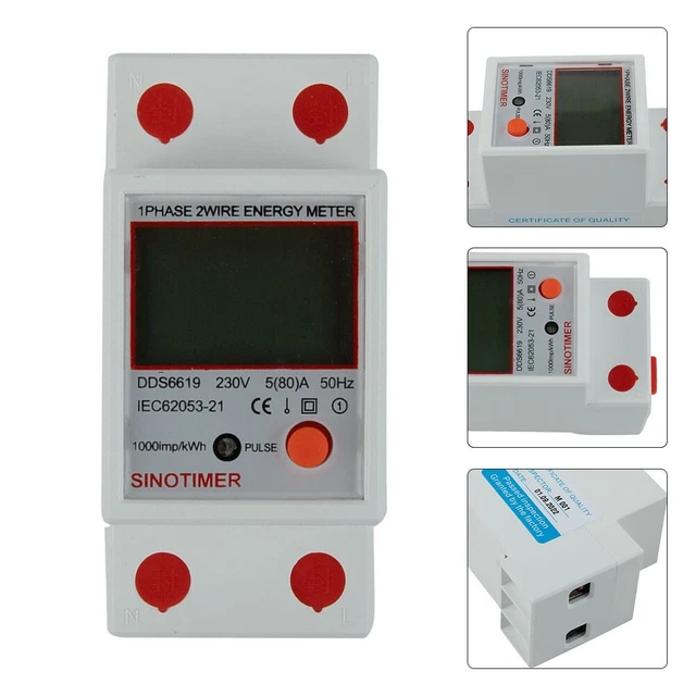 ADVANCED SINGLE PHASE Energy Meter with 12 Times Base Reference Current ...