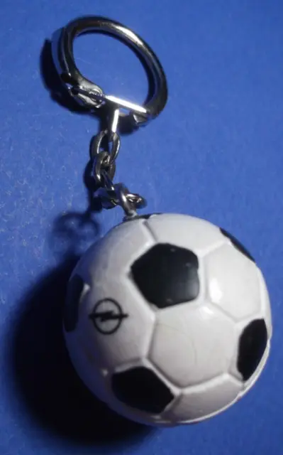 OPEL super rare vintage metal & rubber keychain keyring ball shape 7.50 cm long
