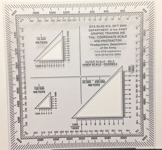 LOT OF 10 Military Style UTM/MGRS Coordinate Scale And Protractor GTA 5