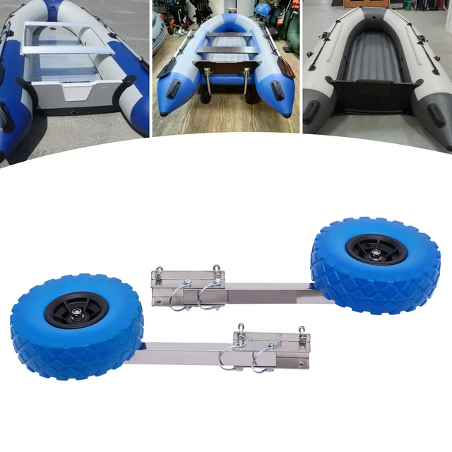 INFLATABLE BOAT LAUNCHING Wheels Boat Dolly Dinghy wheels Transom