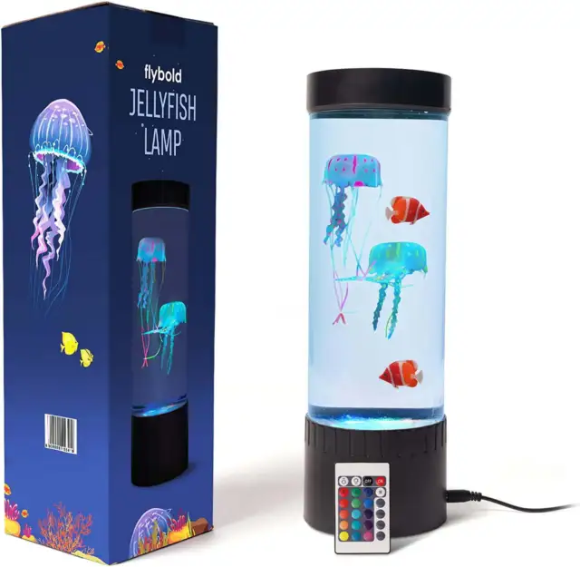 Aquarium Jellyfish Lava Lamp Mini Electric LED Multi-color Lights Display