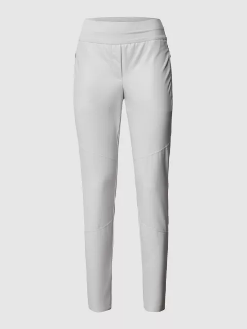 $390 | NWT | Marc Cain Faux Leather Pants Skinny Leggings Light Grey N1 US4