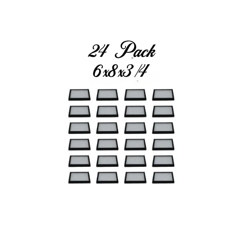 24 Pack of 6 x 8 x 3/4 Sgt Riker Display Cases Box for Collectibles Jewelry