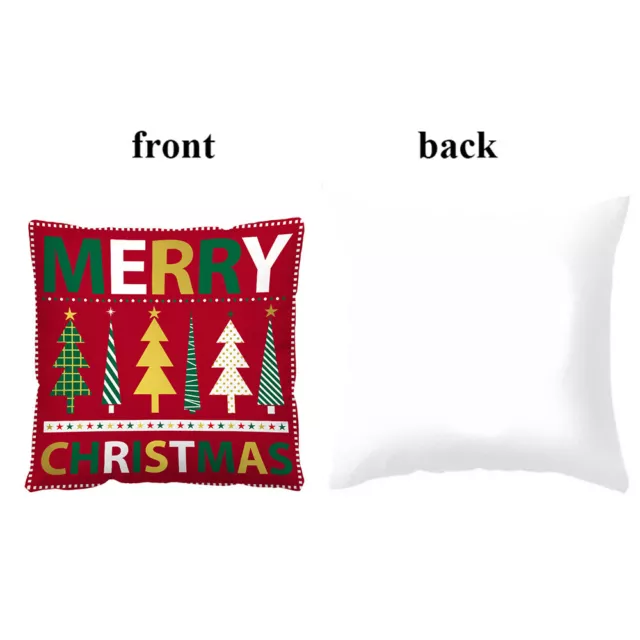 Merry Christmas Pillowcase Xmas Cushion Cover Throw Pillow Case Home Decorations 3