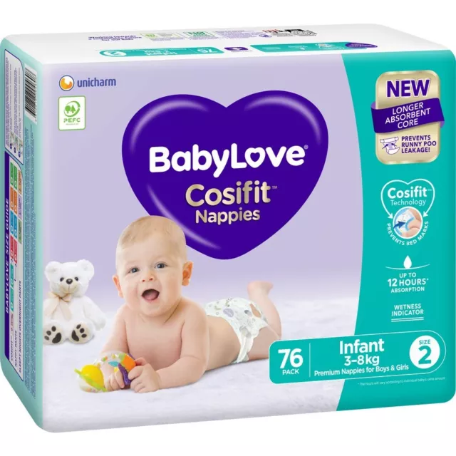 BabyLove Cosifit Jumbo Nappies Infant 76 Pack