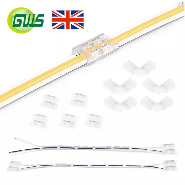 5 Pcs 2/3/4 Pin DIY Connector For Single Colour/Pixel/RGB LED COB Strip Lights