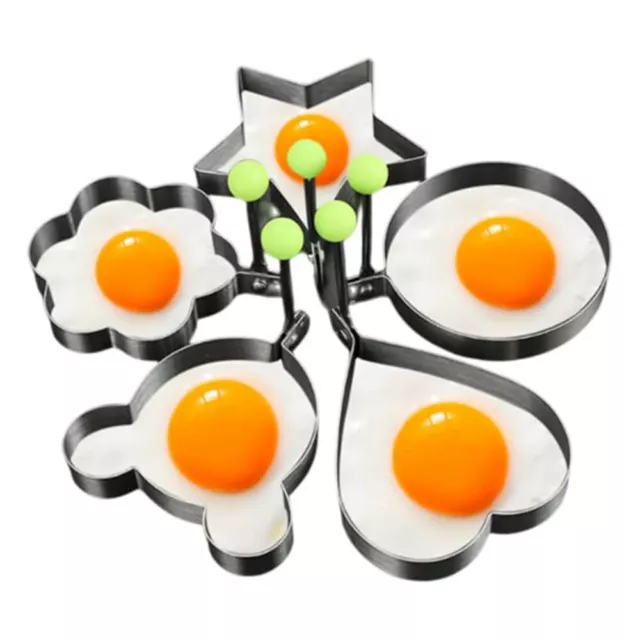 5Pcs Non-Stick Fried Egg Shaper Pancake Ring Mold Cooking Tool Egg Cooker Rings