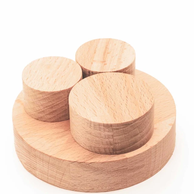 Buche Rund Scheibe Leimholz 18/27 mm - Basteln Platte Holz Zuschnitt nach Maß