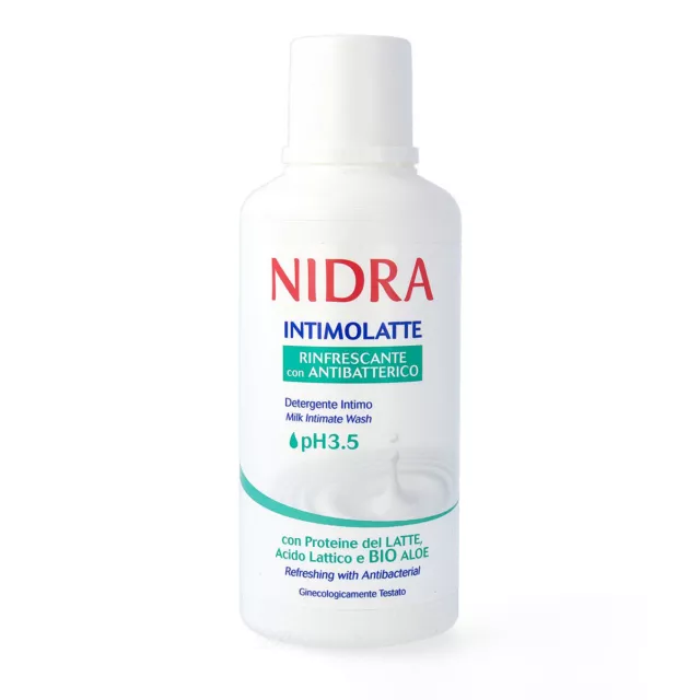 Nidra erfischende antibakterielle Intimseife Milchproteinen & Aloe pH3.5 - 500ml