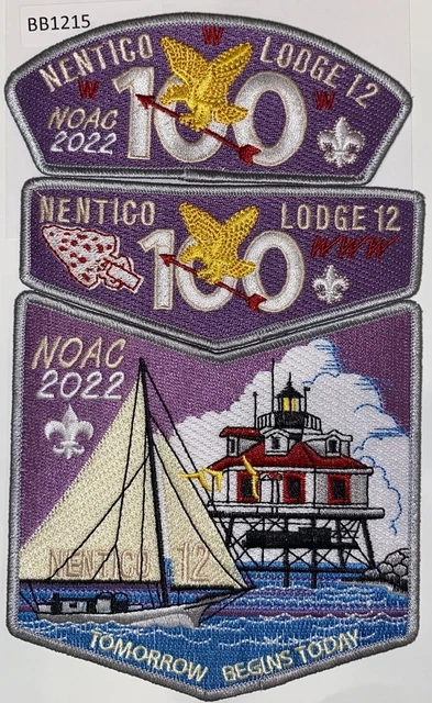 Boy Scout OA Flap Set Nentico Lodge 12 2022 NOAC