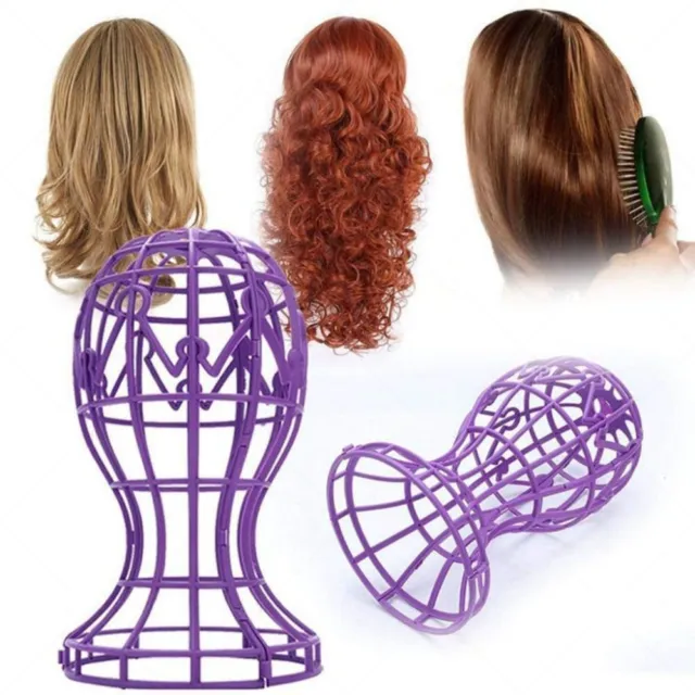 Wig Stand Portable Collapsible Wig Holder Durable Wig Display Folding  Stands Plastic Fake Hair Support for Daily