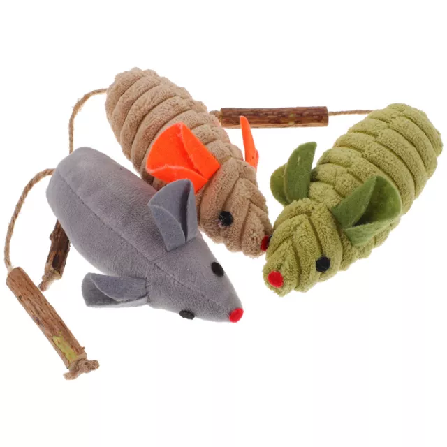 3 pièces mignonne en forme de souris jouets chaton jouets souris chat