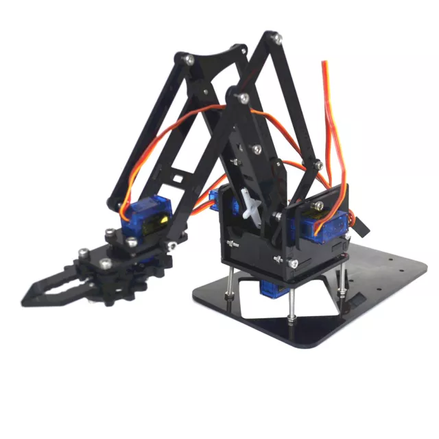 Acrylic DIY Robot 4-Axis 4 Servos Mechanical Arm for  51 Manipulator