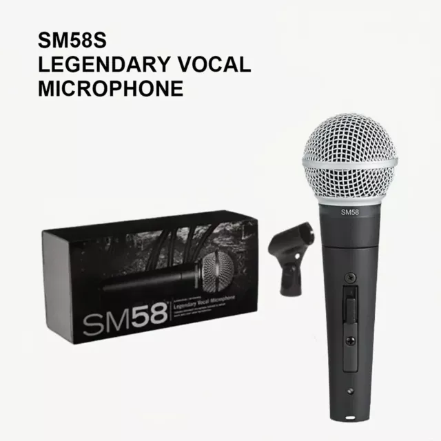 For Shure SM58 Dynamic Vocal Microphone Wired Instrument Mic Switch With Cable