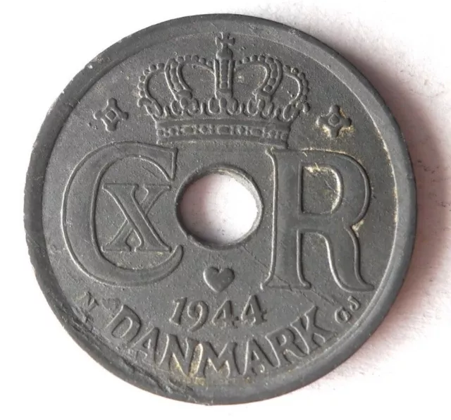 1944 DENMARK 25 ORE - Excellent Coin - FREE SHIP - Vintage Bin #13
