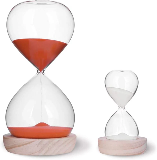 Hourglass Sand Timer Set-60 Minute & 5 Minute Timer Sets -Sand Clock Timers for
