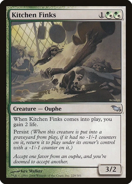 MTG *Kitchen Finks X4* (MP) Shadowmoor Magic the Gathering Free Shipping