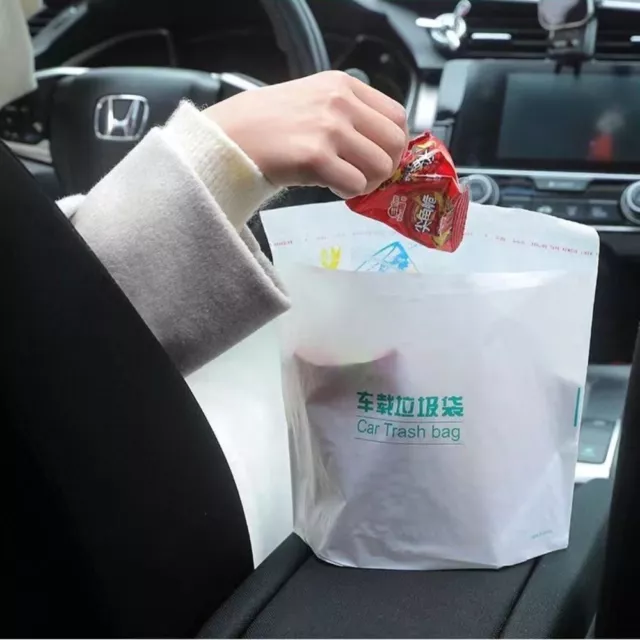 20 pz sacchetto per rifiuti auto biodegradabile adesivo porta spazzatura auto casa