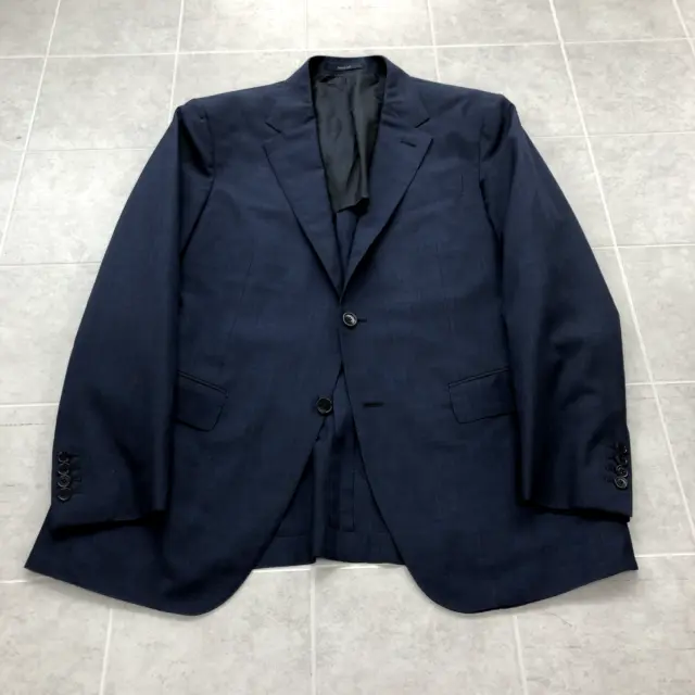 Ermenegildo Zegna Navy Long Sleeev Half Lined SB Notch Blazer Adult Size 42