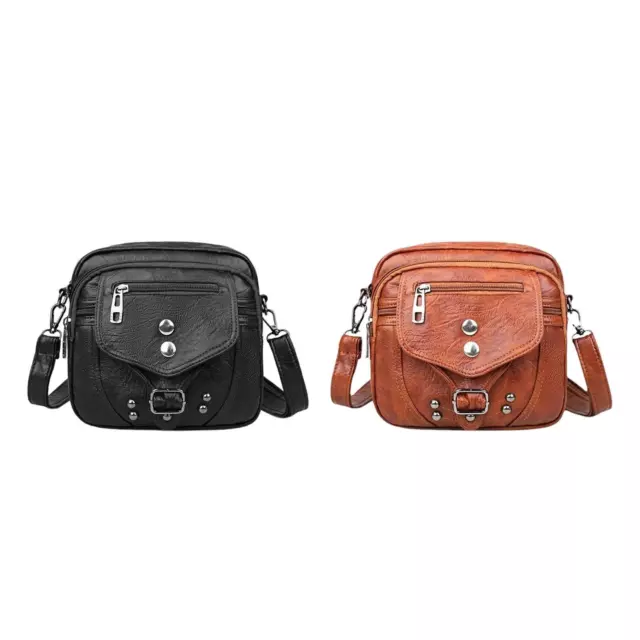 Sac à bandoulière tendance pour femme, multi-poches souples pour femme,