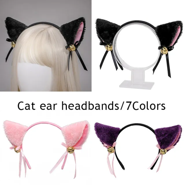 Glöckchen Katzenohren Stirnband Handgefertigter Haarschmuck Lolita Kunstfell §