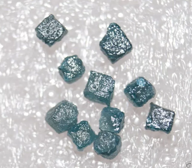 2 Pièces, Bleu Naturel Diamant Boite Cubes, Diamants, Environ 4mm-5mm