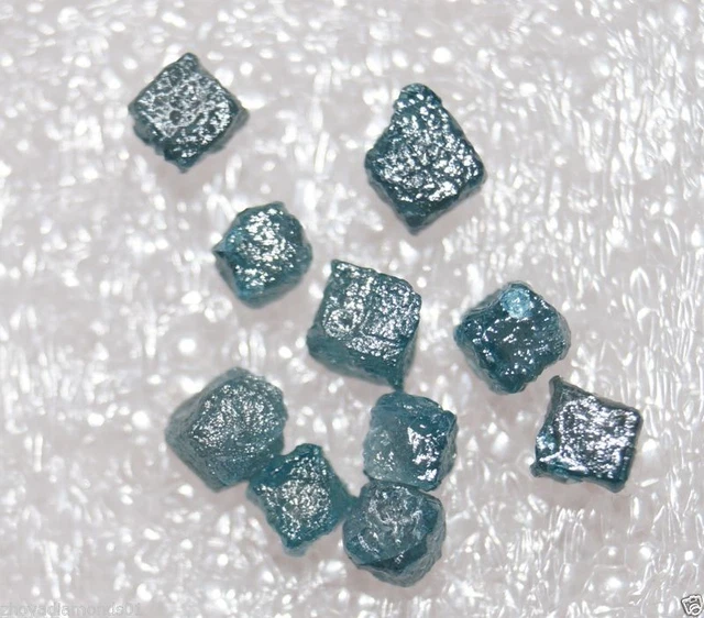 Diamants Bruts Bleus Du Congo 3 Carats - Cubes Naturels 1,5-2,5 Mm, Qualité Industrielle