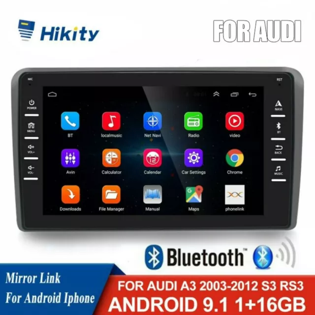 For Audi A3 2003-2012 S3 RS3 8" Android Car Radio Stereo Player GPS Sat Nav DAB+